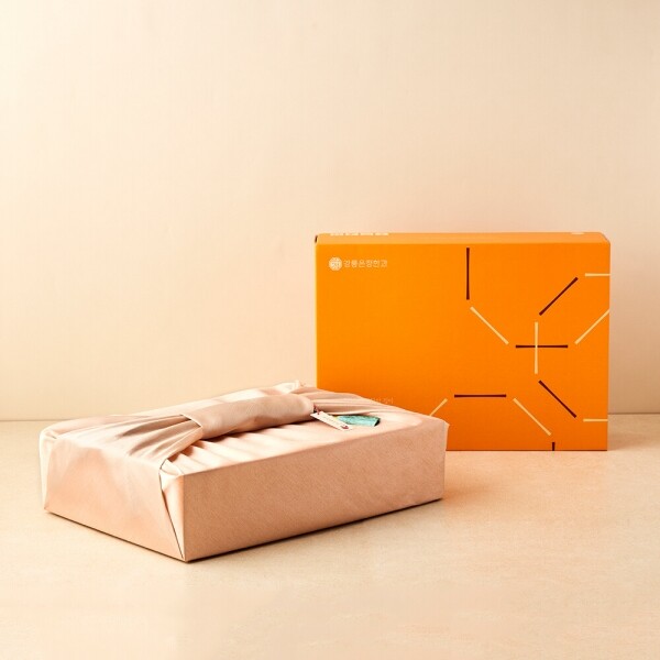 사임당에프앤비,강릉은정한과 능소화 3단 선물세트+보자기 (전통 한과 유과 수제 답례품 명절 설날 추석선물)