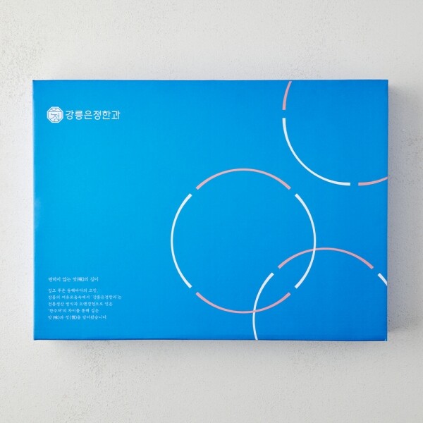 사임당에프앤비,강릉은정한과 강정화 2단 선물세트+보자기 포장 (수제 유과 전통 한과 답례품 명절 설날 추석선물)