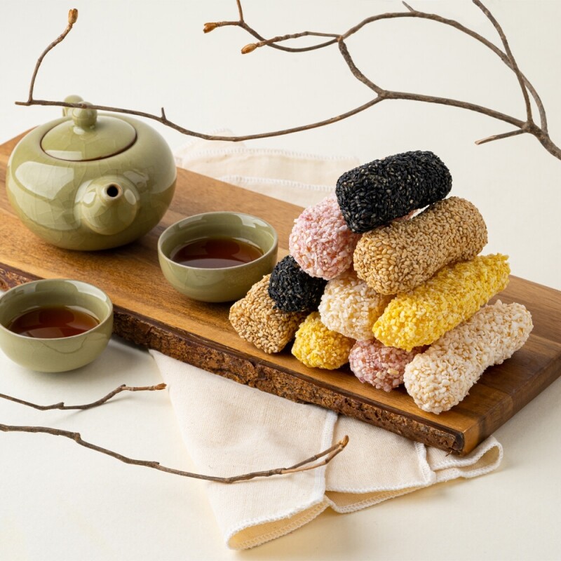 사임당에프앤비,강릉은정한과 능소화 3단 선물세트+보자기 (전통 한과 유과 수제 답례품 명절 설날 추석선물)