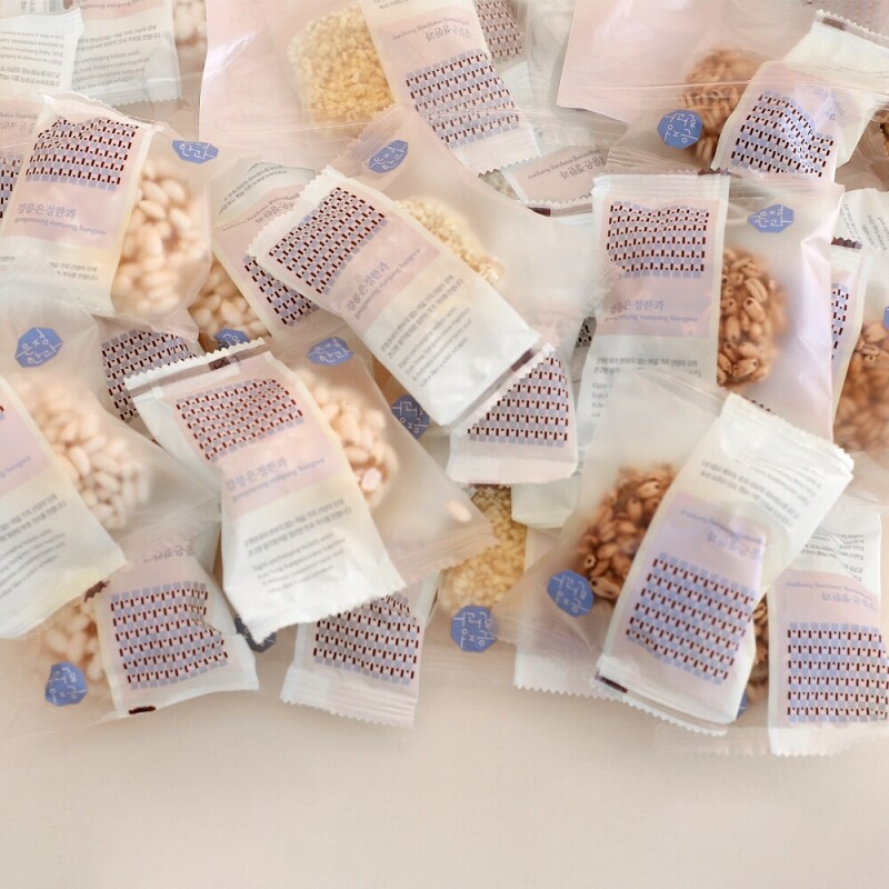 사임당에프앤비,강릉은정한과 한입과줄 600g(200gX3봉) (전통 유과 조청 과즐 답례품 명절 설날 추석 단체선물)