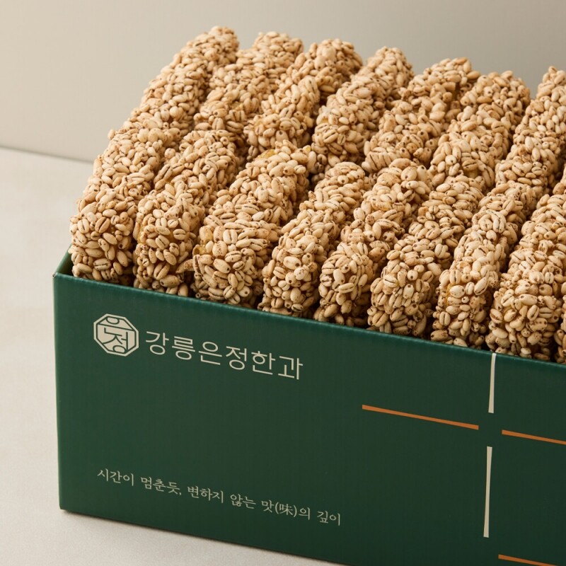 사임당에프앤비,강릉은정한과 보리과줄 1kg(500gX2봉) (대용량 유과 답례품 명절 설날 추석 단체선물)